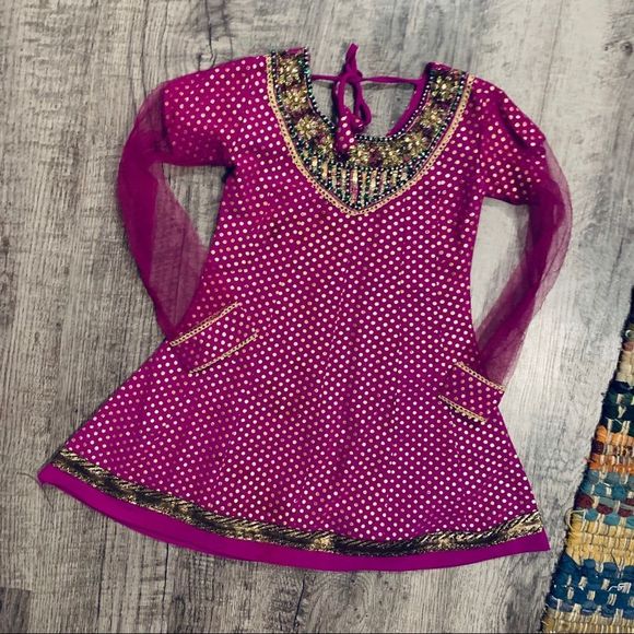 PRINCESS India Dress Up Lined Dress Rhinestones Lace 4T - Picture 3 of 15